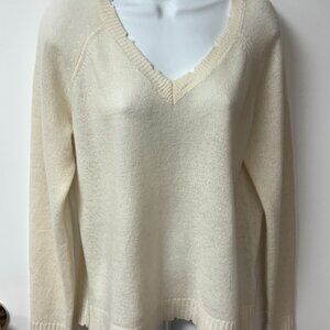 $130-NEW-Minnierose-Women-Ivory Cashmere-AS32812-Sweater.Sz-M.China.